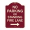 Signmission No Parking or Standing Fire Lane W/ Right Arrow Heavy-Gauge Aluminum Sign, 24" x 18", BU-1824-23682 A-DES-BU-1824-23682 - alternate 1